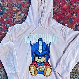 Moschino Pink Hoodie with Bear Graphic